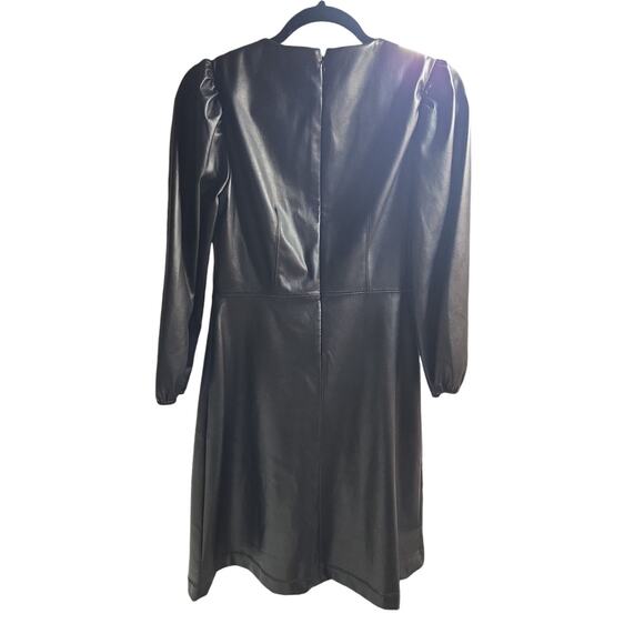 Ann Taylor| Black, Faux Leather, Dress | Size 2 - Picture 7 of 7